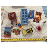Mickey ice cube tray, yoyo, tin, pens and more