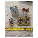 Mickey key chains, and figurines