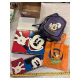 Mickey Mouse backpack carrying bag and two gift boxes