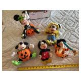 Mickey Mouse toys, Halloween themed and one Tigger