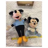 Vintage stuffed Mickey toys - baby and stand up Mickey
