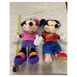 Stuffed Mickey and Minnie both with original tags