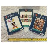 Three Crosstitch kits all Mickey Mouse themed