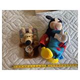 Mickey with blanket, Wile Coyote hand puppet