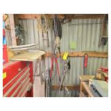 Cable come a long, bolt cutters, meat saw, trouble light Cable come a long, bolt cutters, meat saw, trouble light
