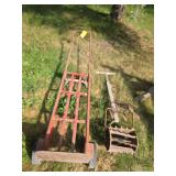 Extra long handled hand truck and push garden cultivator Extra long handled hand truck and push garden cultivator