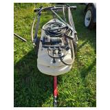 Fimco 15 gallon pull behind sprayer w/ booms and hand wand Fimco 15 gallon pull behind sprayer w/ booms and hand wand
