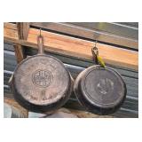 Pair cast iron skillets Pair cast iron skillets
