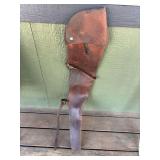 Hunter brand leather rifle scabbard