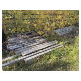 Fence posts and wood planks