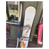 Snowboard and bow