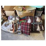 Holiday pillows and blankets. Holiday pillows and blankets.