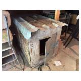 Two homemade dog houses - with pig heater Two homemade dog houses - with pig heater