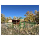 Entire corral set up -  10 green 12’ panels, one 12’ gate, one 4’ walk gate, one walk gate panel, plus two black 12’ panels - buyer must take down to remove Entire corral set up -  10 green 12’ panels, one 12’ gate, one 4’ walk gate, one walk gate panel, plus two black 12’ panels - buyer must take down to remove