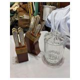 Cowboy living knives and crystal ice bucket Cowboy living knives and crystal ice bucket