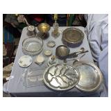 Glass and silver plate items Glass and silver plate items