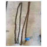 Two light duty 8 foot log chains