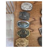 Five Idaho belt buckles