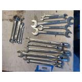 Socket and Craftsman wrenches, stubby wrenches, and metric open end wrenches