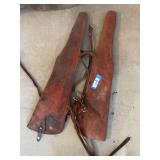 Two leather scabbards