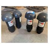 Four odor hog vent caps