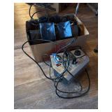 American DJ fog ray dual 400 W fog machine and various electronic items