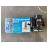 Delta mortising attachment and Black & Decker router