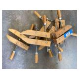 Assortment of wood clamps