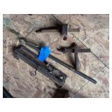 Drawn knife, part of a skive and other old tools