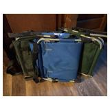 Three portable stadium seats