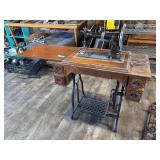 Antique Wheeler and Wilson W9 treadle sewing machine table