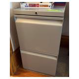 Two drawer letter size file cabinet