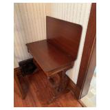 Walnut flip top table 33 x 33