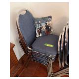 4 chrome leg stacking chairs