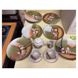 Sun Bonnet Babies 7 days of the week plates and matching tea set