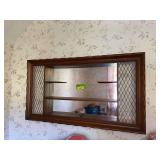41x23 shadow box style knick knack shelf w mirrored back