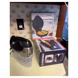 Hamilton Beach hand mixer, Le Cuisiner waffle maker and omelet maker