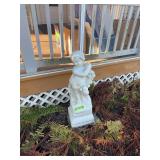 2pc cement cherub, approx 3