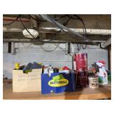 Paints and cleaning supplies