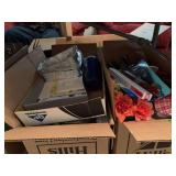 4 boxes assorted kitchen wares, picture frames  and decor Please see photos