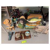 Billy Big Mouth Bass, dice clock, duck planter, etc...