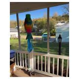 Fish wind sock, a fishing gnome and a pair of squirrels