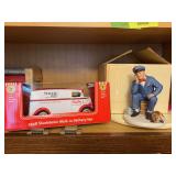 Porcelain Maytag Man and Maytag 1938 Studebaker walk in delivery van 1:25 scale die cast