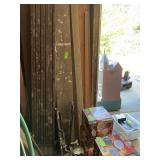 Ladder jacks and wooden extendable plank other lumber