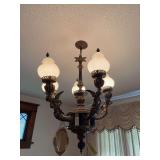 Winged mermaid ceiling light 24" x 35" Seller will remove from electric