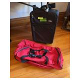 Duffle bag and rolling suitcase