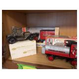 Three die cast coin banks