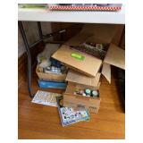 Craft supplies includes letters, beads of all kinds, ribbons, ornaments for decorating and more