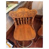 Three swivel bar stools 23” seat