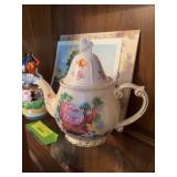 Winnie the Pooh special edition lithograph, Alice in Wonderland teapot and Aldon animal music box